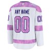 Vegas Golden Knights Hockeydrakt Custom Fanatics Hockey Fights Cancer Practice 2024-25 Hvit - Herre